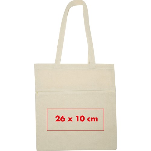 Sac en coton avec compartiment zippé NORBERT - 3