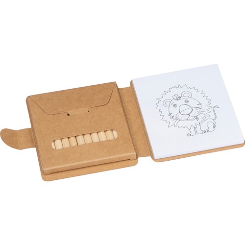 Cahier de coloriage avec 12 crayons de couleur RUFUS - 3