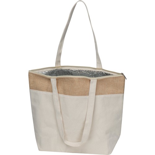 Sac isotherme en coton et jute CARMELA - 1