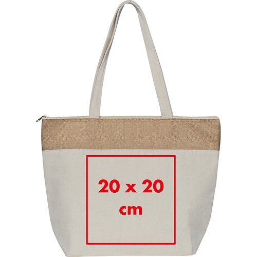 Sac isotherme en coton et jute CARMELA - 4