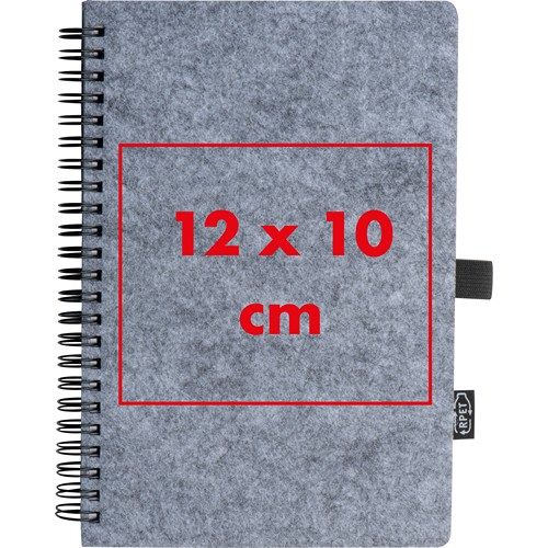 Carnet en feutrine RPET BRENDA - 4