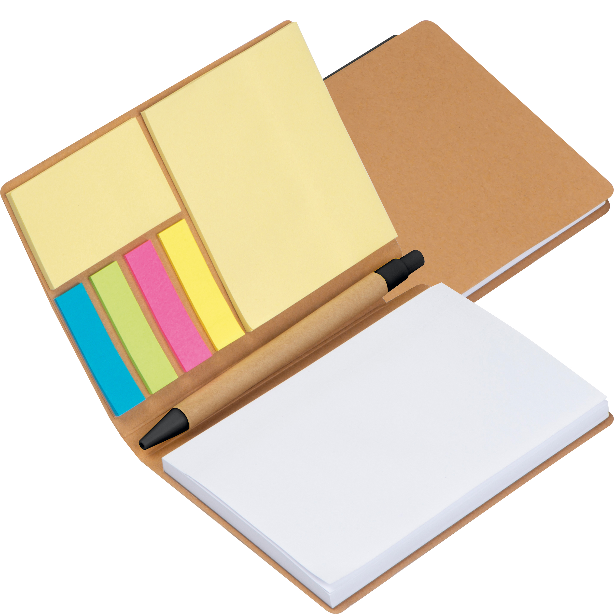 Carnet avec stylo à bille et notes adhésives LORRAINE - 1
