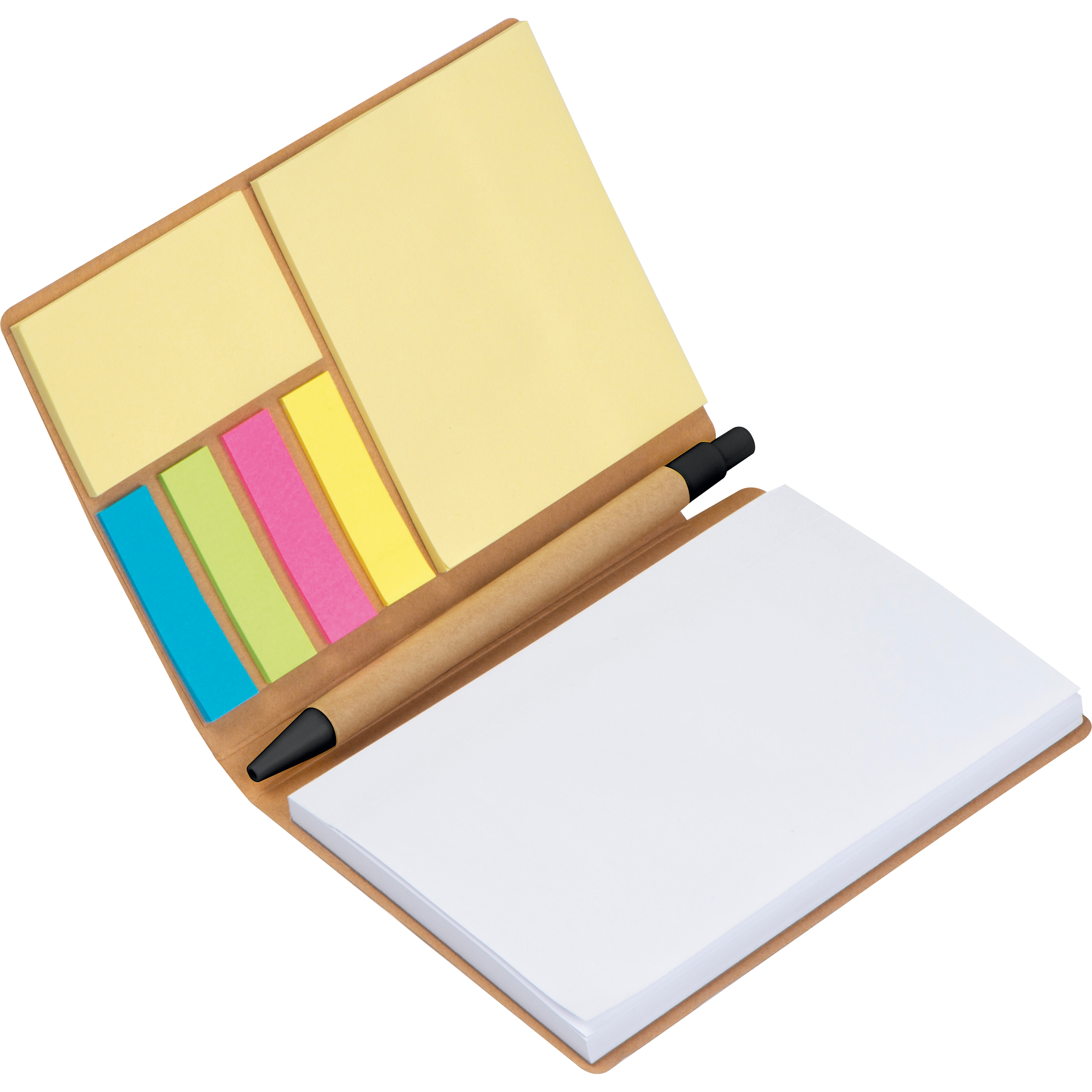 Carnet avec stylo à bille et notes adhésives LORRAINE - 3