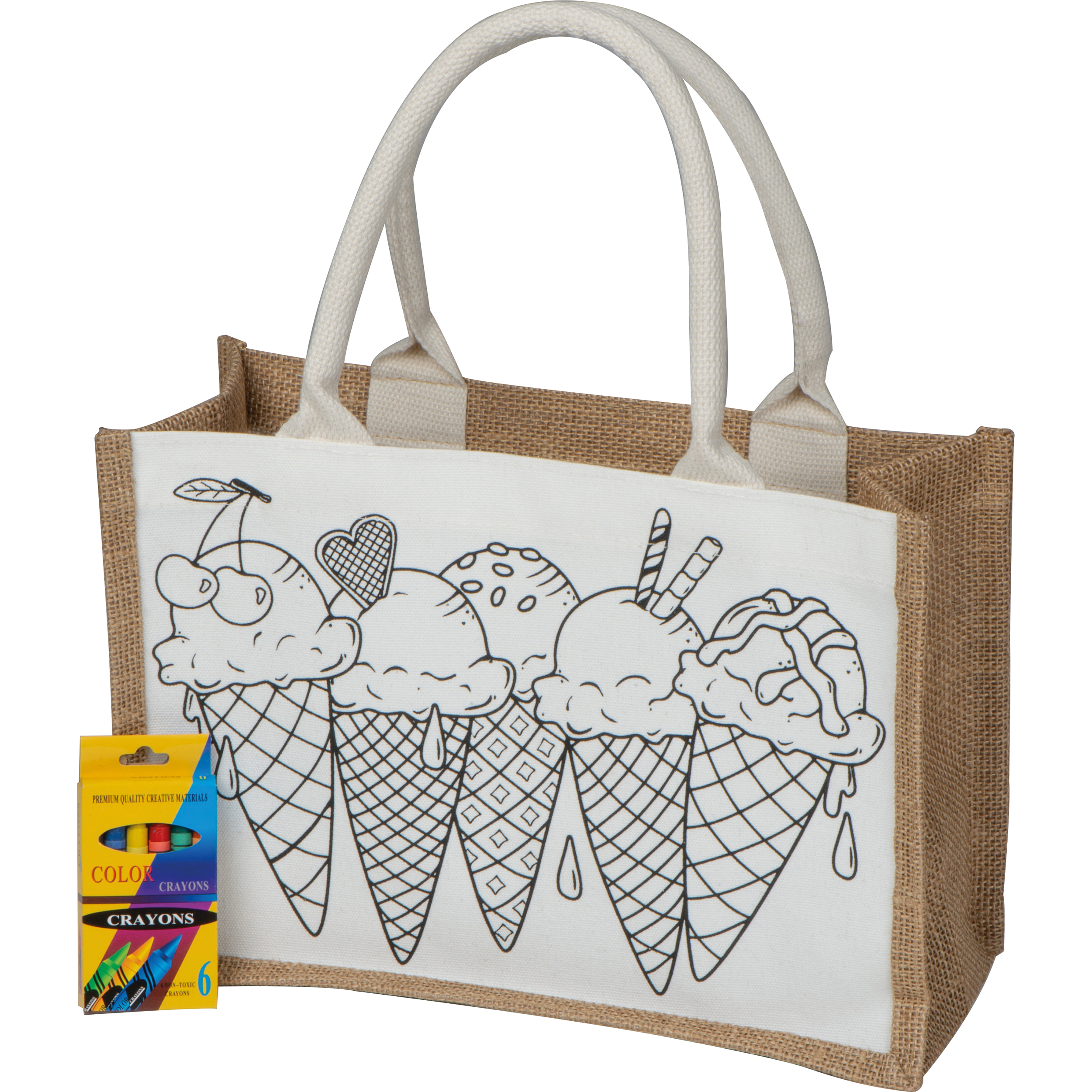 Sac en coton en jute à colorier ELISA - 1