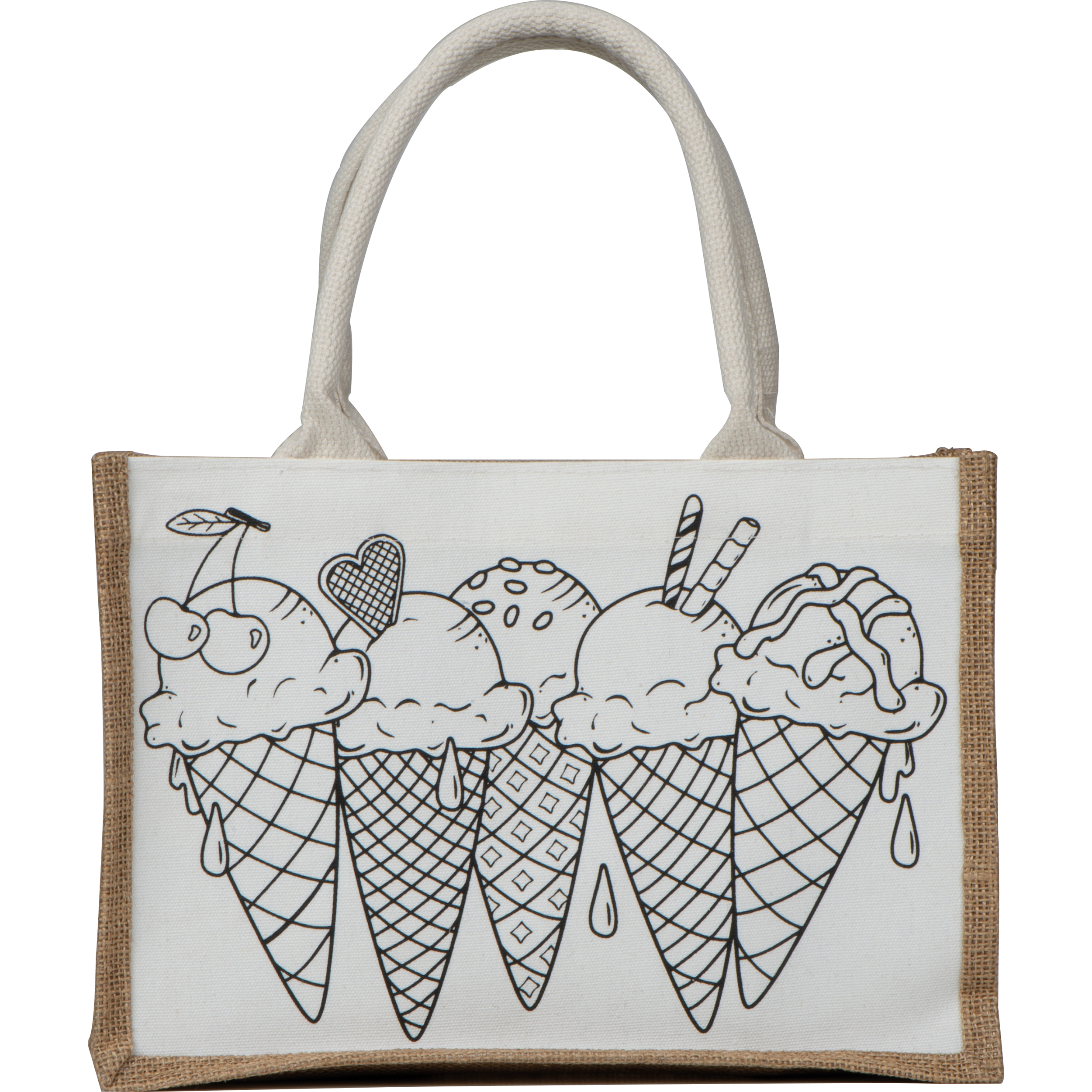 Sac en coton en jute à colorier ELISA - 2