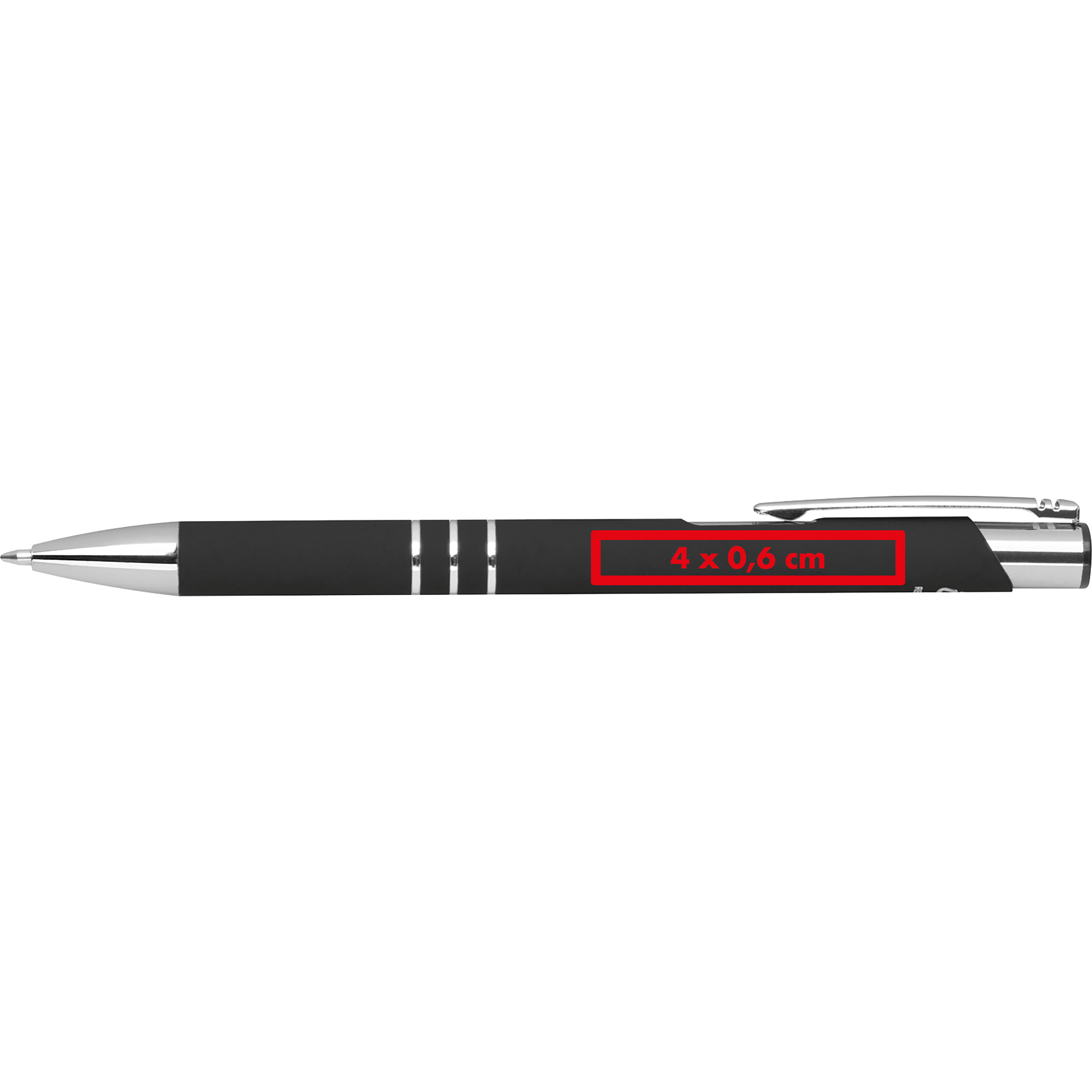 Stylo à bille avec surface caoutchoutée CONSTANZE - 4