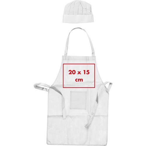 Set de cuisine pour enfants non tissé (tablier + casquette) GINEVRA - 4