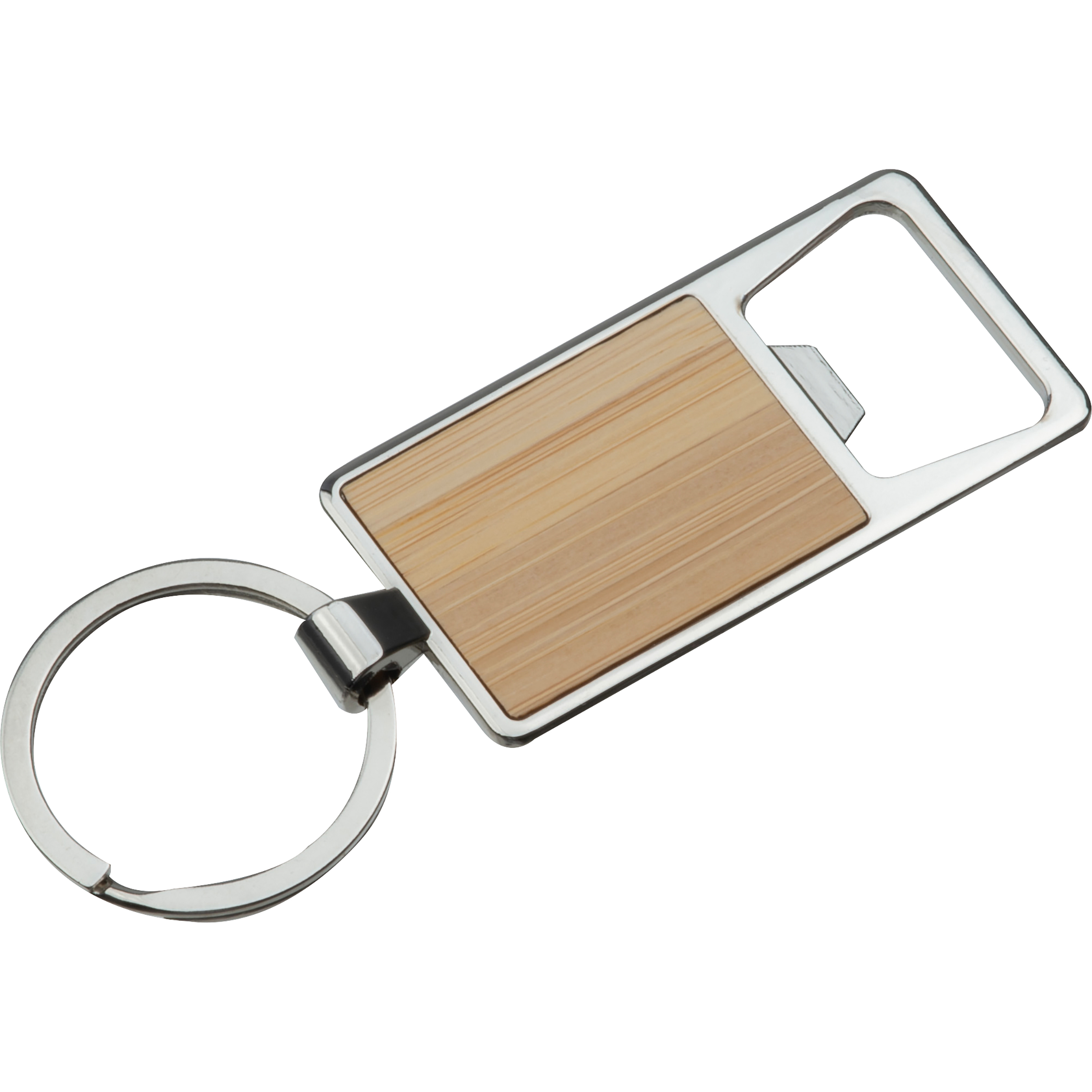 Porte-clés en bambou avec ouvre-bouteille MATTIA - 1