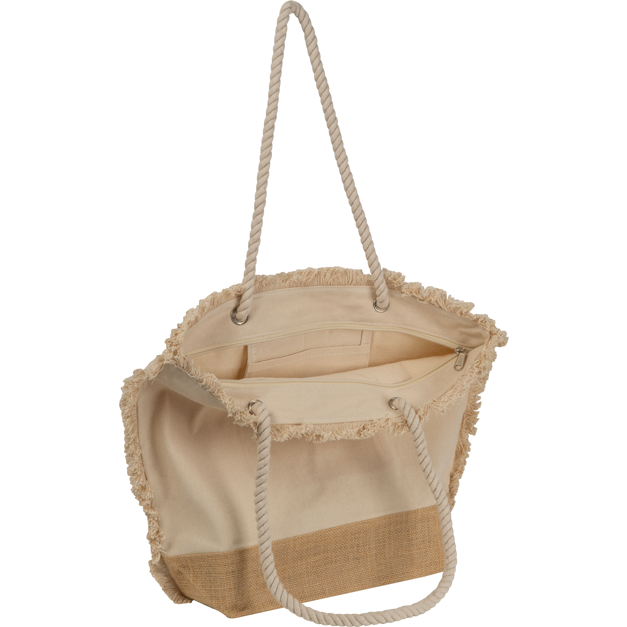 Sac de plage avec fond en jute et cordelette RICARDA - 2