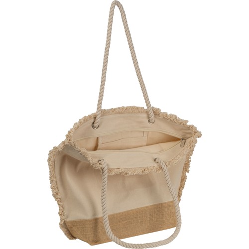 Sac de plage avec fond en jute et cordelette RICARDA - 2