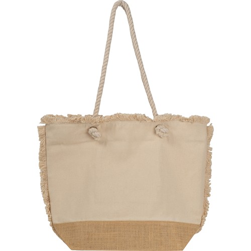 Sac de plage avec fond en jute et cordelette RICARDA - 3