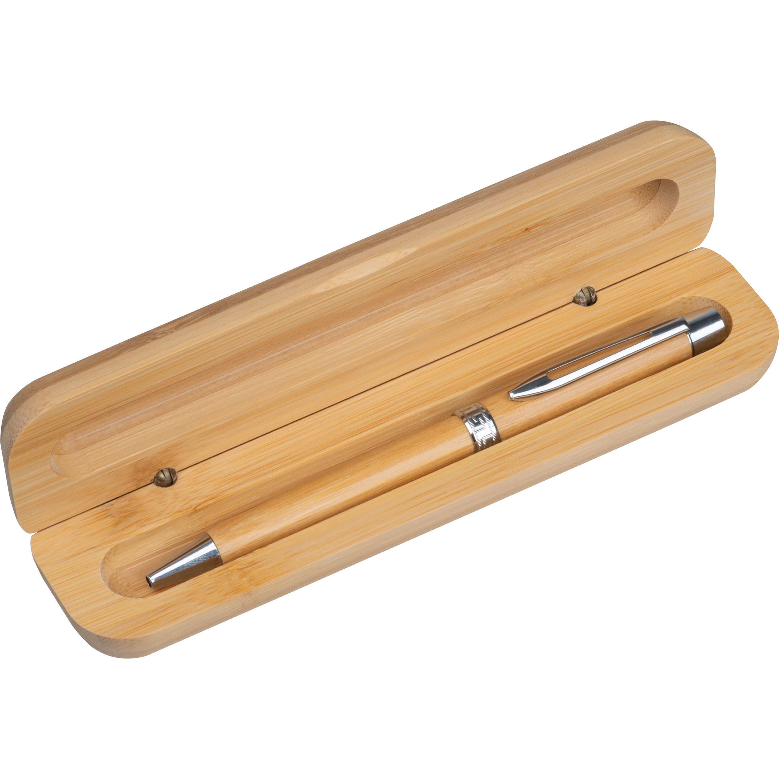 Stylo bille twist en bambou dans un étui ROSEMARY - 2
