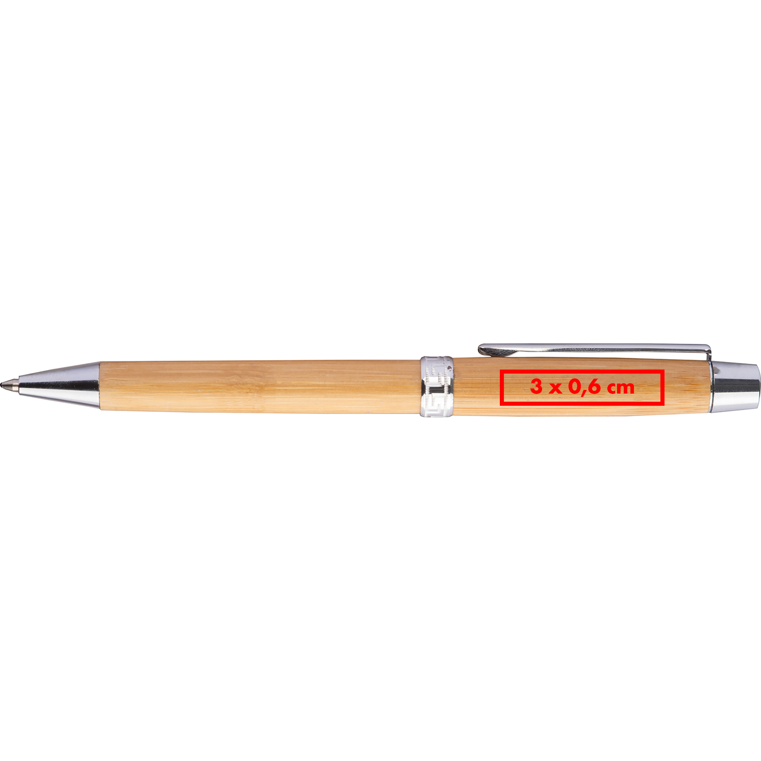 Stylo bille twist en bambou dans un étui ROSEMARY - 4