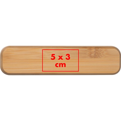 Stylo bille twist en bambou dans un étui ROSEMARY - 5