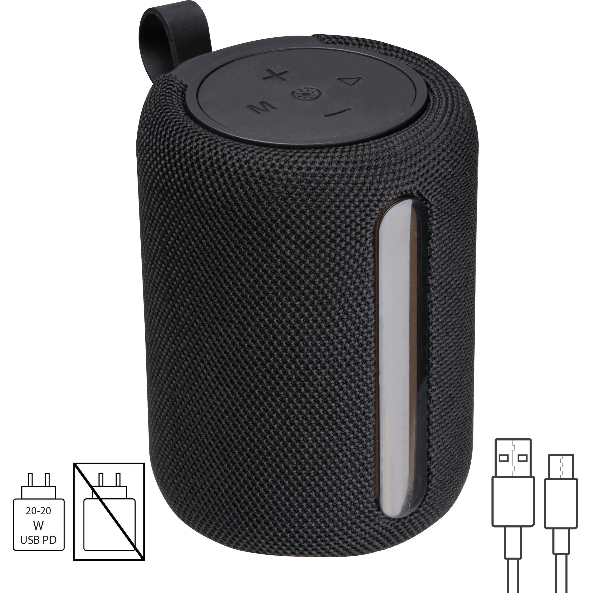 Haut-parleur avec lumière LED, rond GRETA - 1