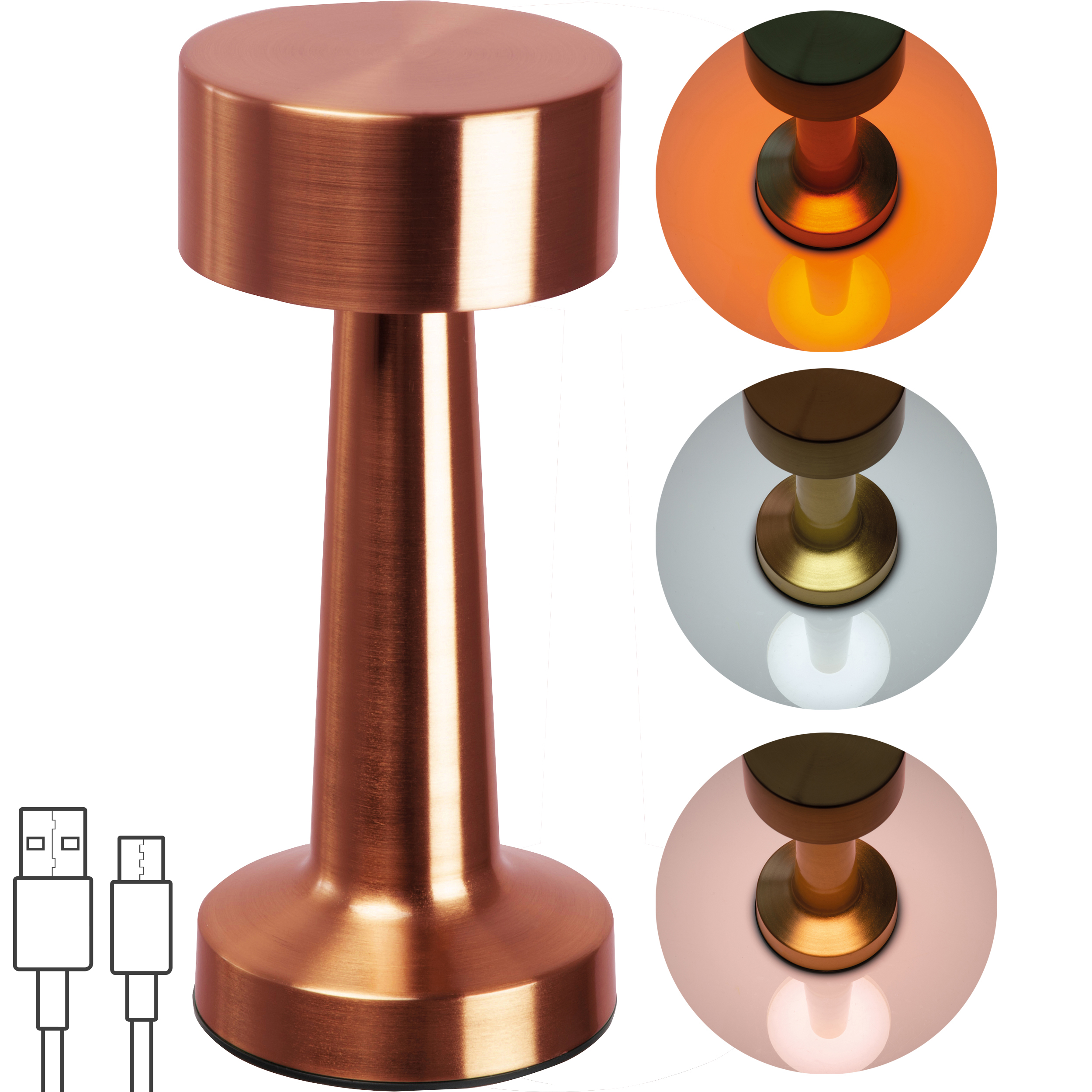 Lampe de table en acier inoxydable ILSE - 1