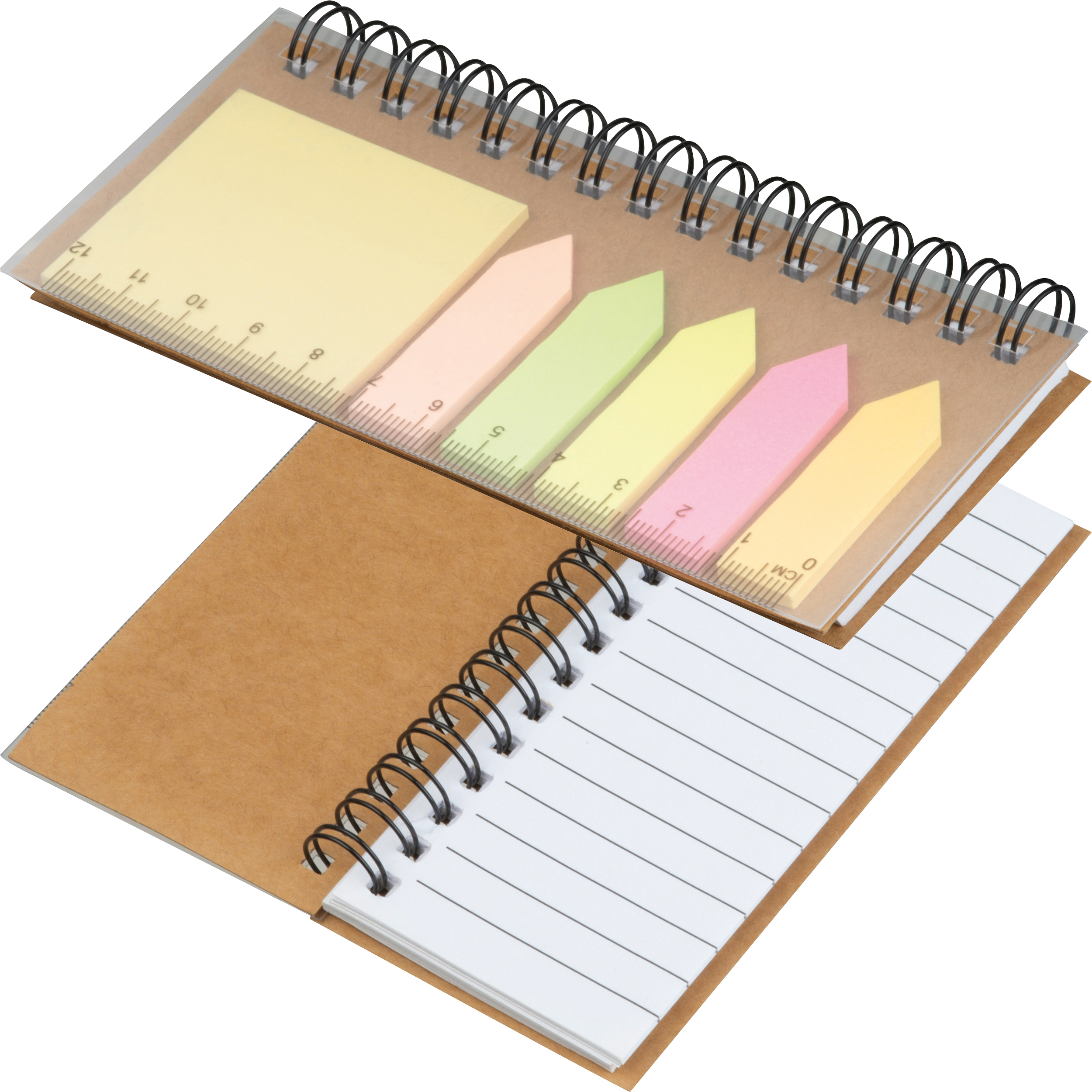 Set de notes adhésives avec bloc-notes à spirales ZOE - 1