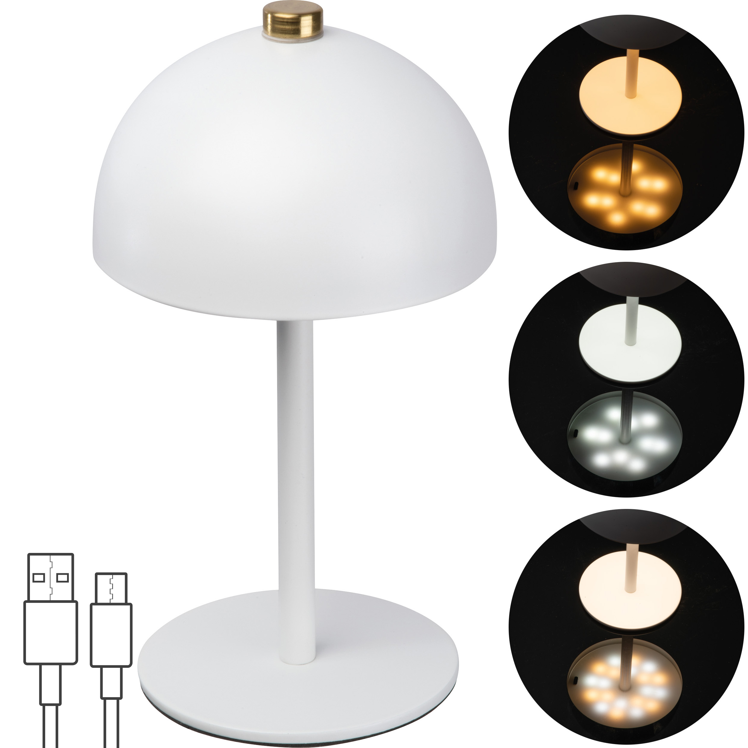 Lampe de table en acier inoxydable CODY - 1