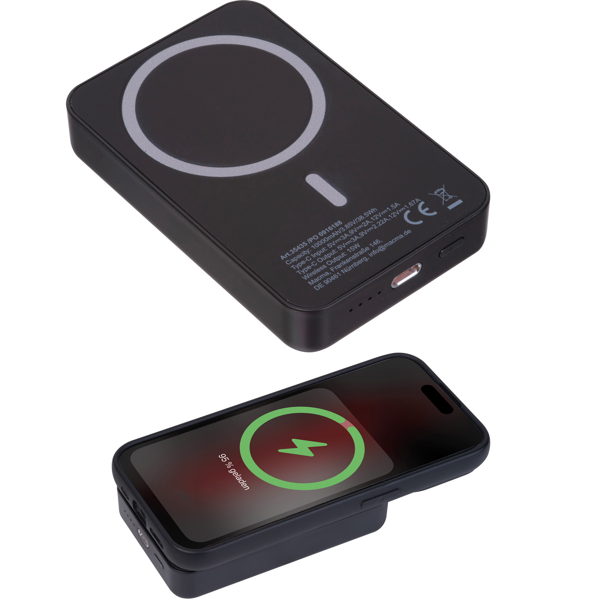 Chargeur magnétique R-ABS 10 000 mAh DONNA - 1