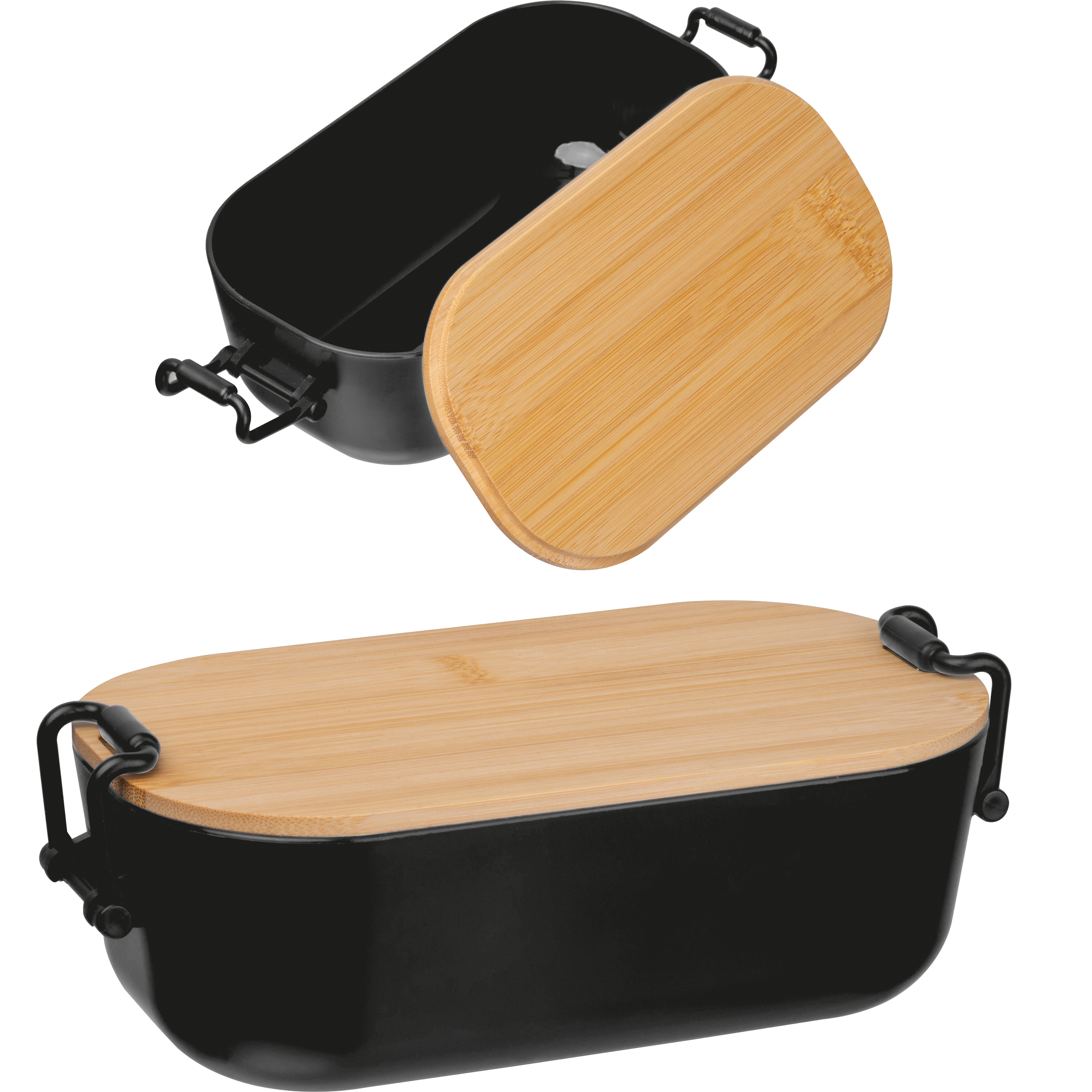 Lunchbox avec couvercle en bambou JAVIER - 1