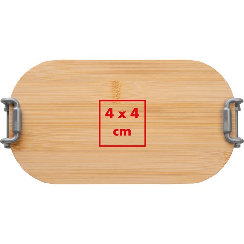 Lunchbox avec couvercle en bambou JAVIER - 4