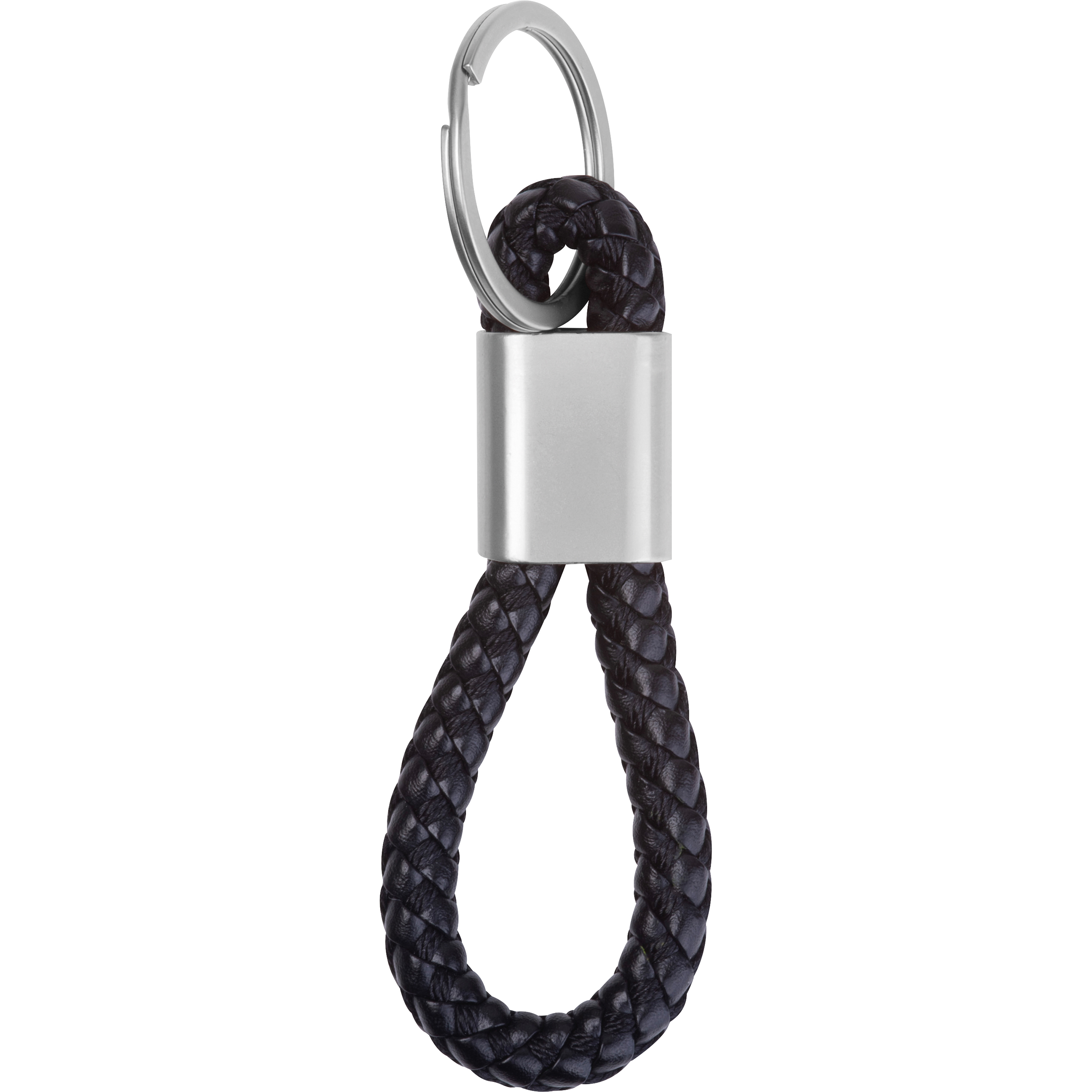 Porte-clés en métal avec cordon en PU ERNEST - 2