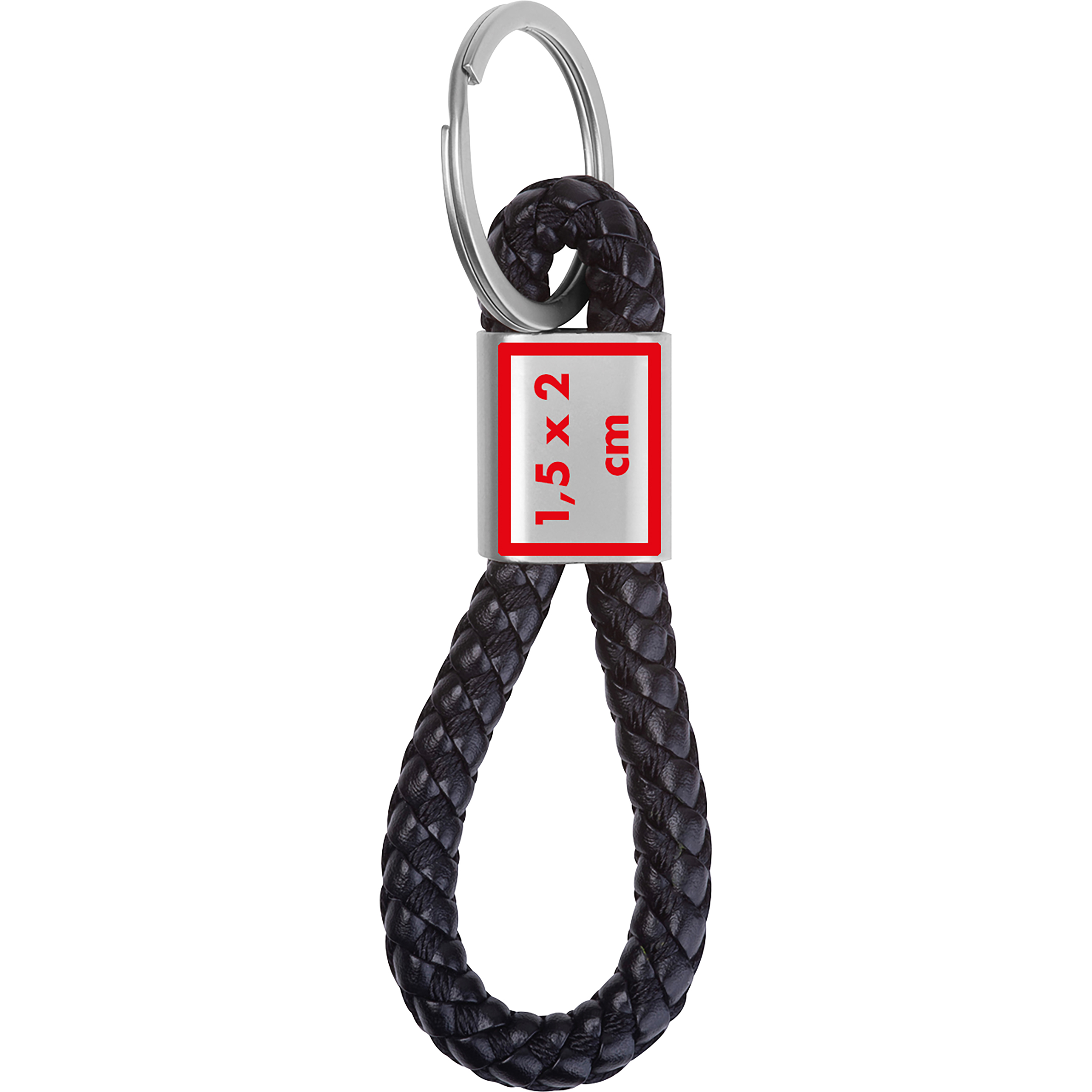 Porte-clés en métal avec cordon en PU ERNEST - 4