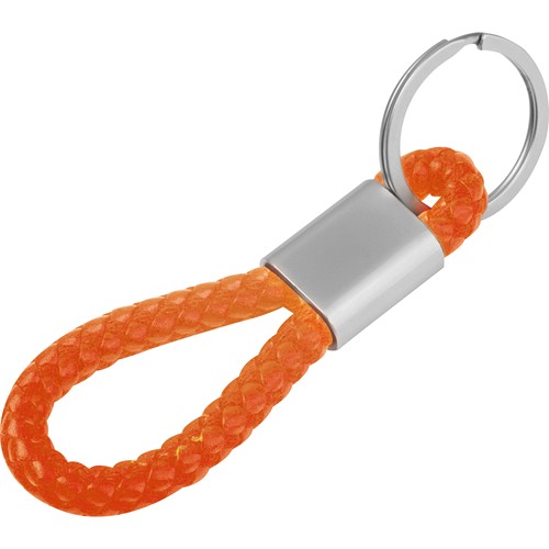 Porte-clés en métal avec cordon en PU ERNEST - 1