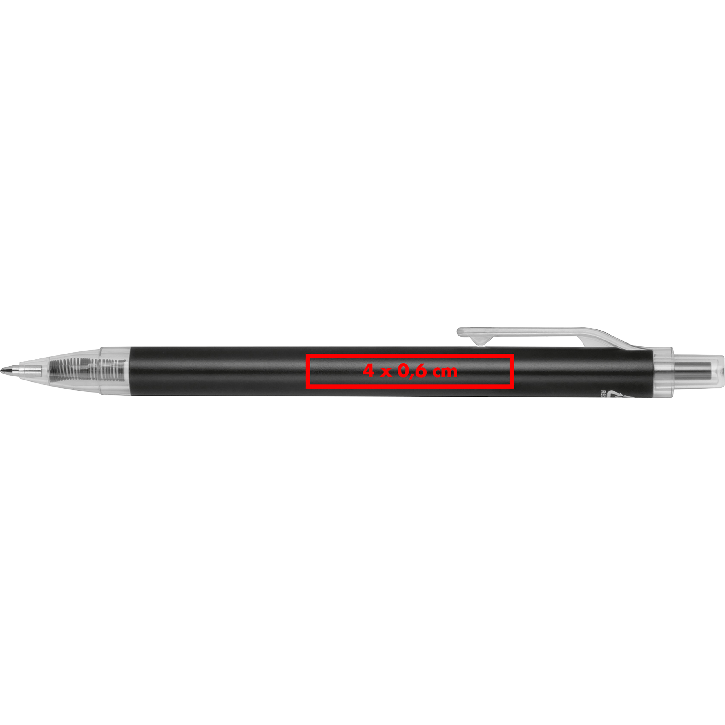 Stylo à bille avec clip transparent EUGENE - 4