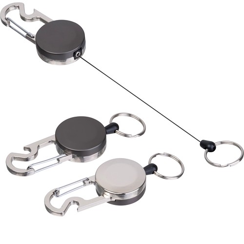 Retractable keychain with metal carabiner PEGGY