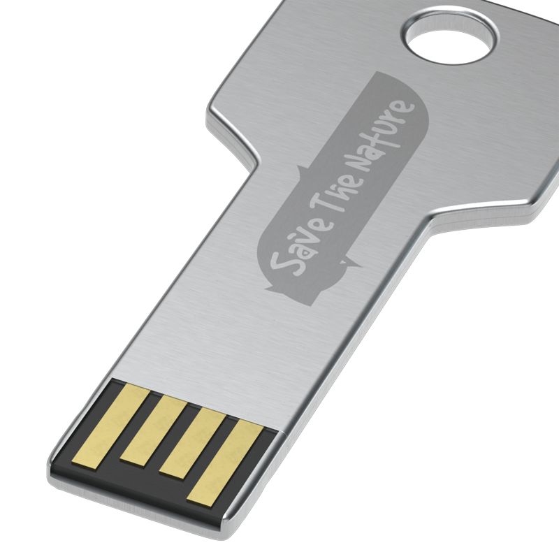 Clé USB en métal en forme de clé Flash Square