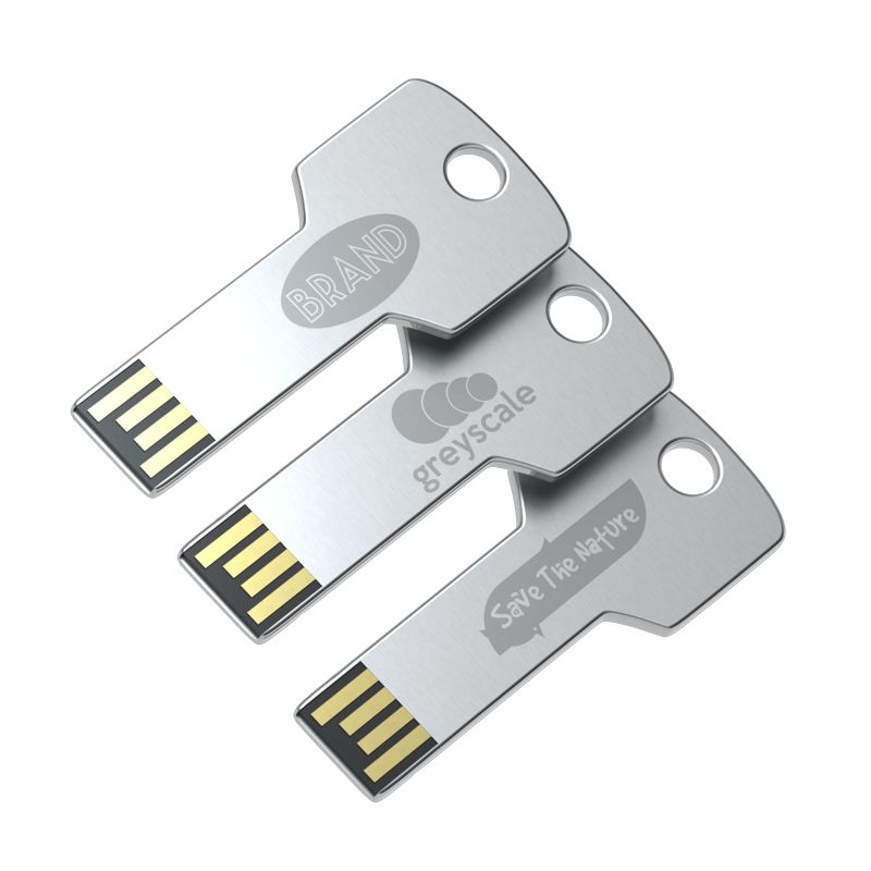 Clé USB en métal en forme de clé Flash Square