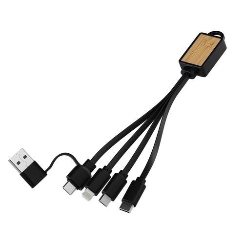 MULTICABLE 5EN1 DE BAMBÚ Y PLÁSTICO RECICLADO - VINE