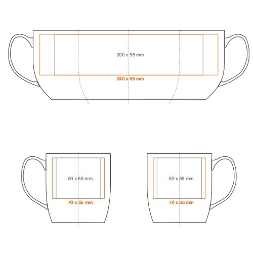 Tasse Decor 350ml blanc thumbnail 4