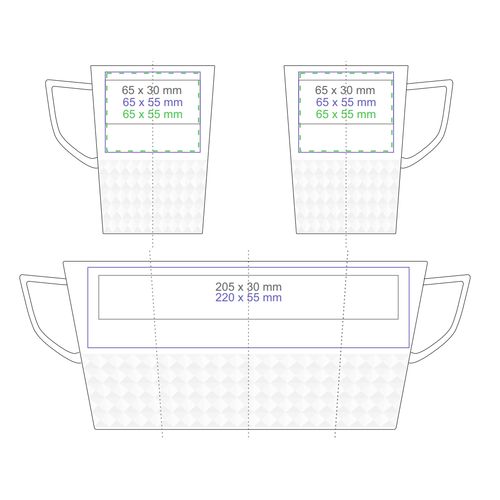 Tasse Diamond 350ml blanc - 4