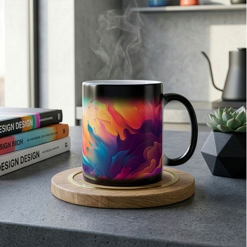 Mug de sublimation Tomek Magic Matt 300ml noir/blanc thumbnail 4