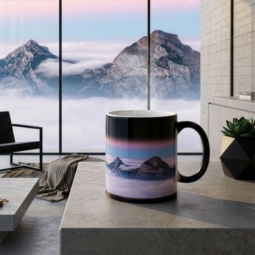 Mug de sublimation Tomek Magic 300ml noir/blanc - 4