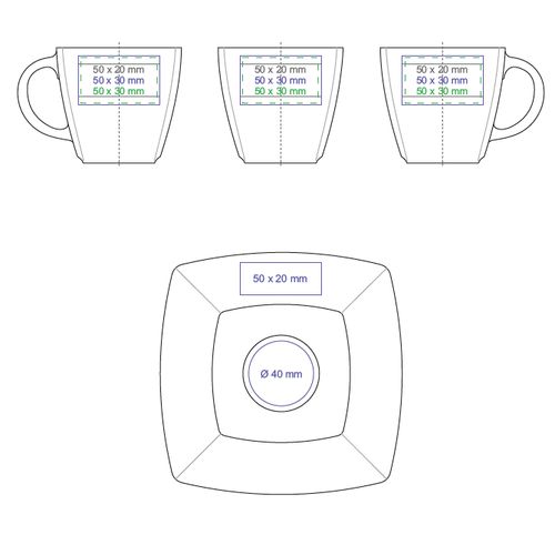 Tasse Manhattan Lunch Set 330ml blanc thumbnail 4
