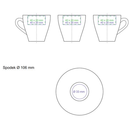 Tasse Verona Bianco Set 70ml blanc thumbnail 4