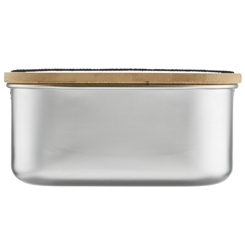 Boîte à repas 1350 ml en acier inoxydable avec couvercle en bambou thumbnail 5