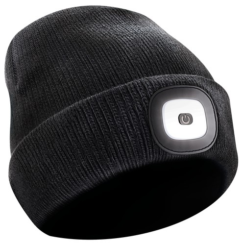 Bonnet tricoté avec lumière amovible et bandeau