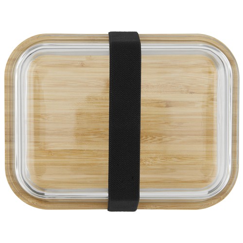 Boîte à repas en verre résistant à la chaleur avec couvercle en bambou, avec joint et avec un volume de 1050 ml thumbnail 5