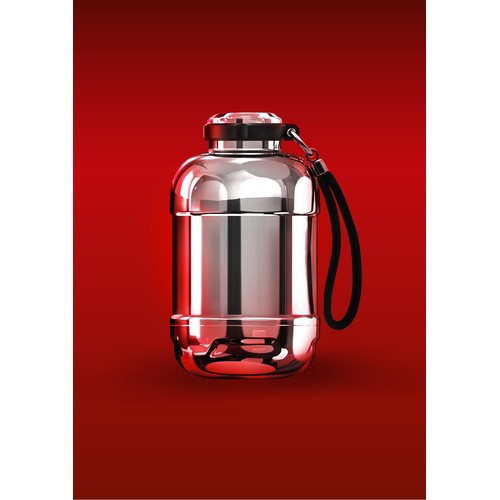 Gourde élégante en acier inoxydable poli à la main d'une contenance de 685 ml thumbnail 5