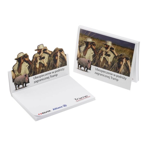 Display Adhesive Notepad with Custom-Shaped Carton Cover