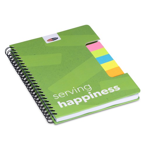 Carnets à couverture rigide et à spirale avec marque-pages - 1