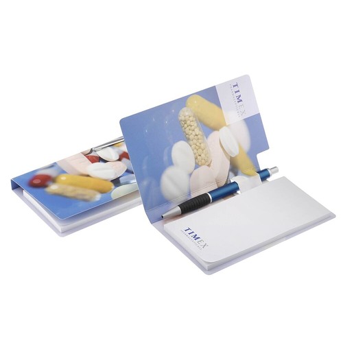 Standard notepads in a soft cover with a pen Standard notepads in a soft cover with a pen