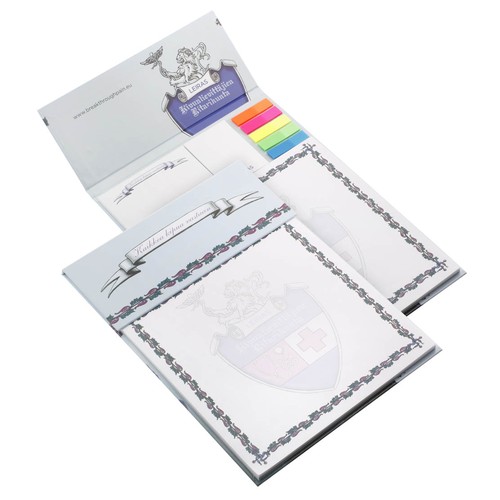 Conference Desk Notepad Set with Hard Cover – A4 Format with Sticky Notes, Index Tabs & Large Notepad
