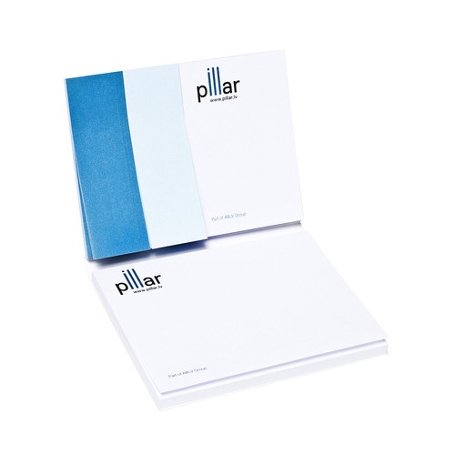 Adhesive Notepad Set with Large Paper Indexes in Carton Cover