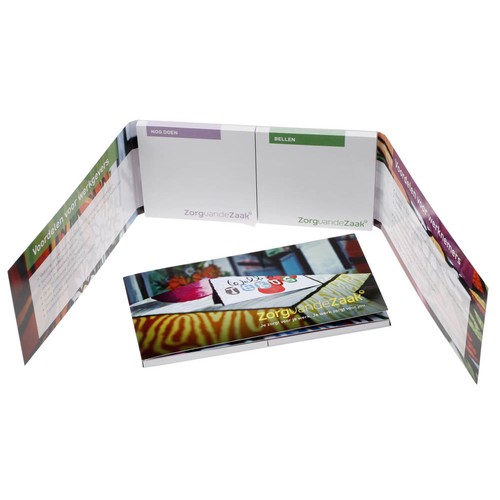 Horizontal Adhesive Notepad Set with Extended Carton Cover