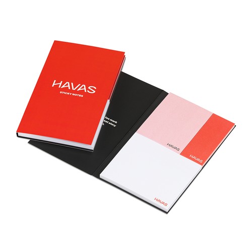Adhesive Notepad Set with Enlarged Inside Cover Print